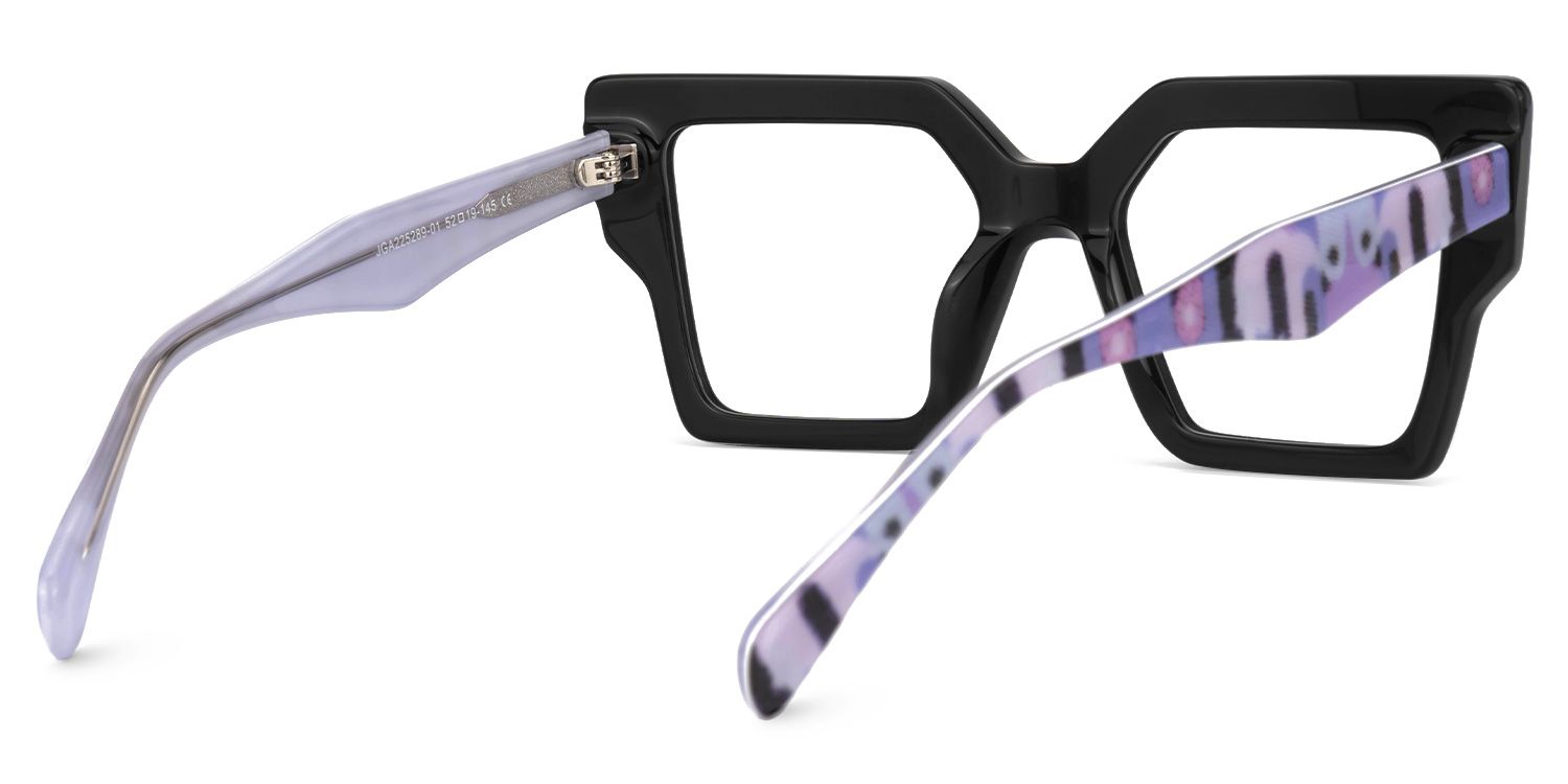 Prisca Thick Frame Square Eyeglasses  -Zeelool Optical3