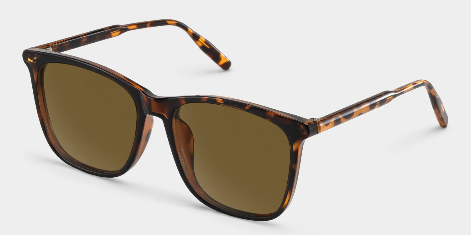 Malika Tortoise Frame Polarized Sunglasses with square Style Online | ZEELOOL Canada2