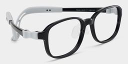 Bright Rectangle Black Glasses2