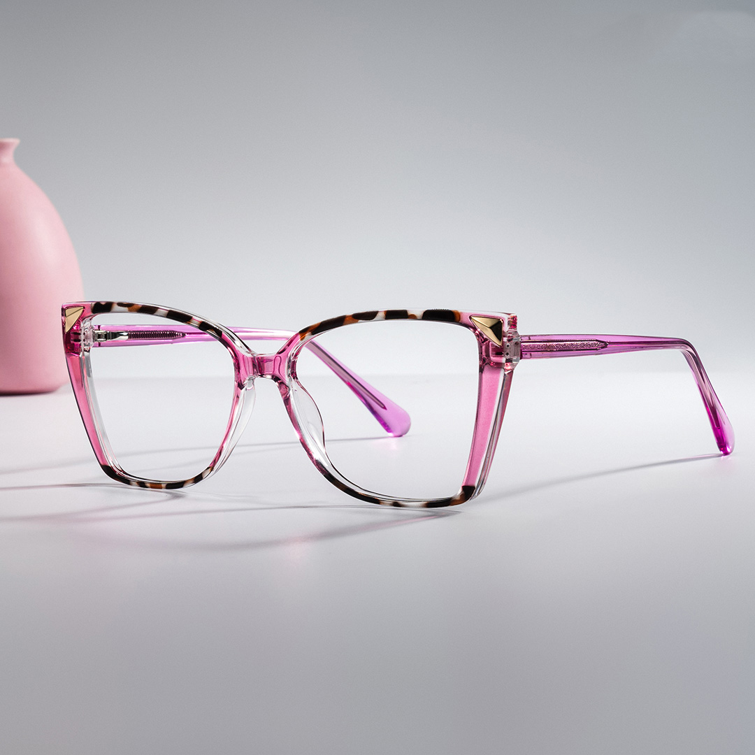 Women's Pink Glasses Frames With Butterfly Shape0