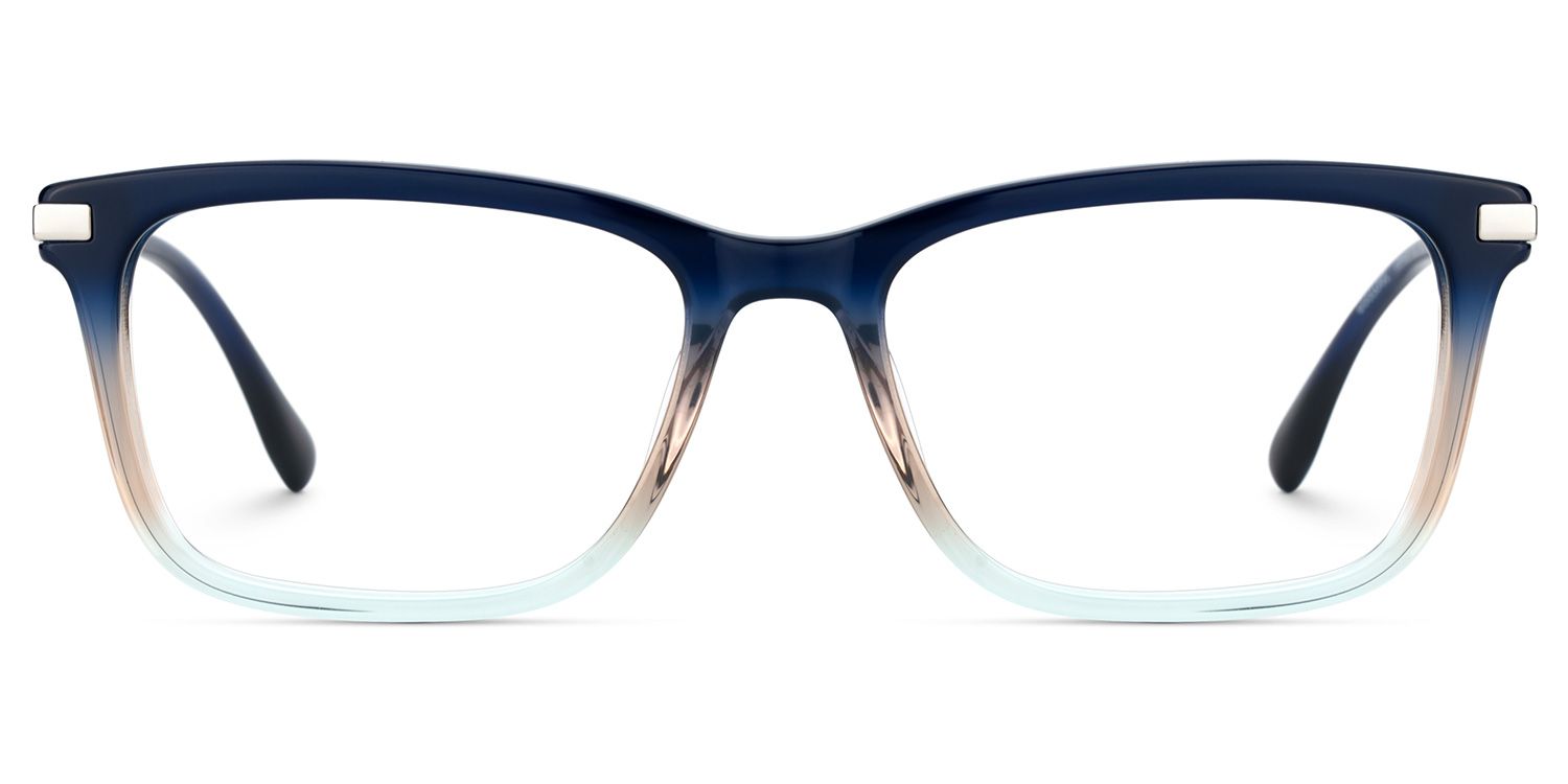 Zane Rectangle Blue Color Frame Glasses for Men | ZEELOOL Canada0