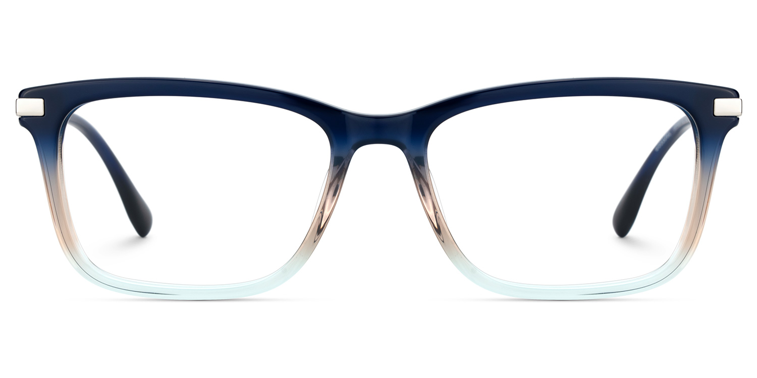 Zane Rectangle Blue Color Frame Glasses for Men | ZEELOOL Canada0