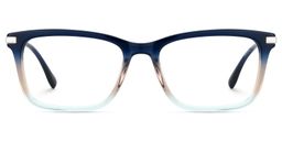 Zane Rectangle Blue Glasses0