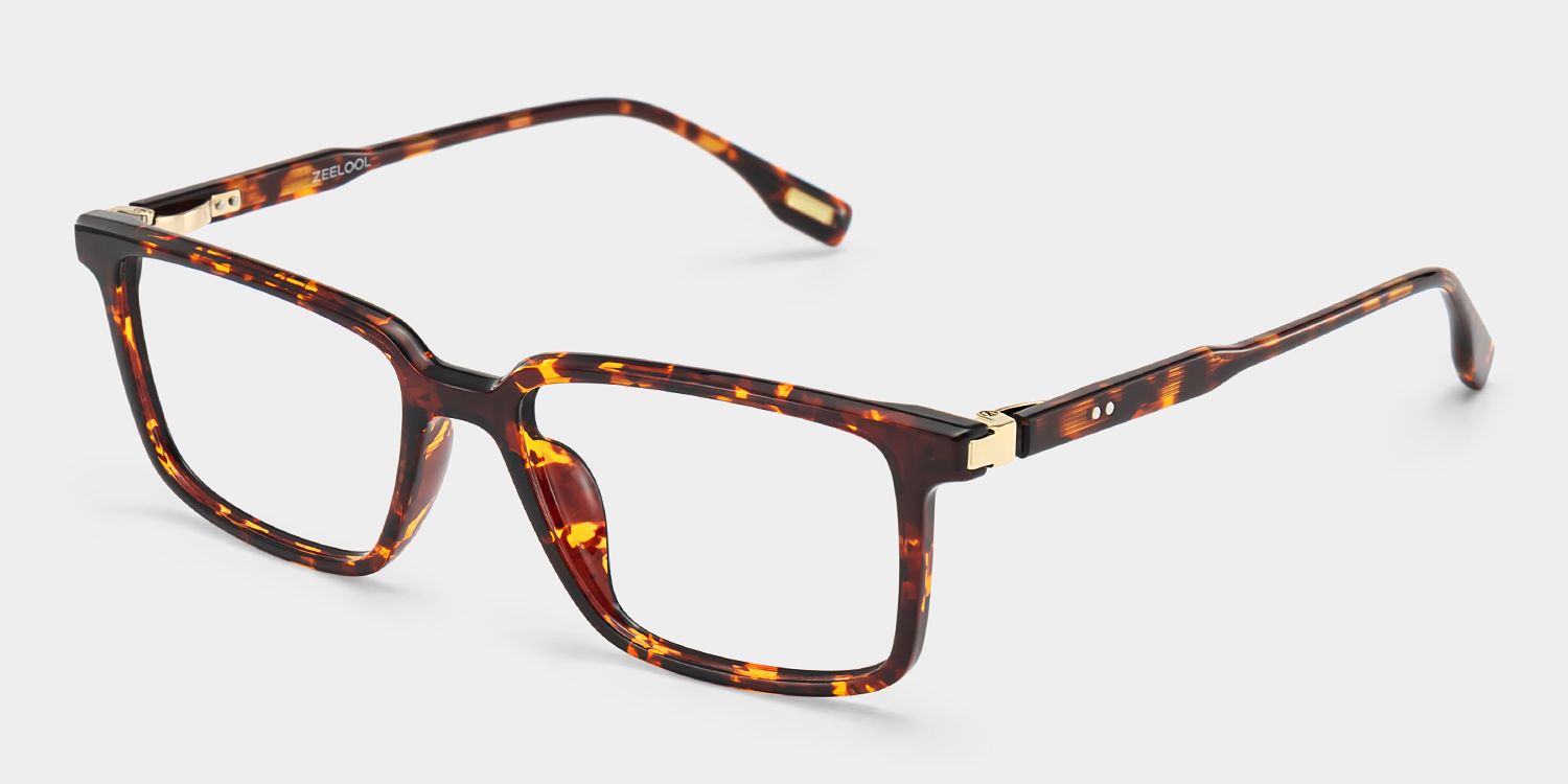Cyrus Long Rectangle Glasses in Tortoise Frames | ZEELOOL CANADA2