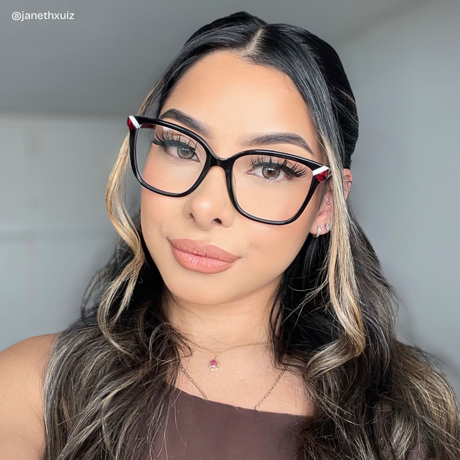 Thin Black Glasses Frame with Square Shape8