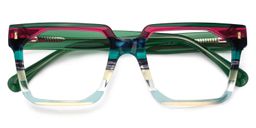 Laguer Rectangle Green Glasses3