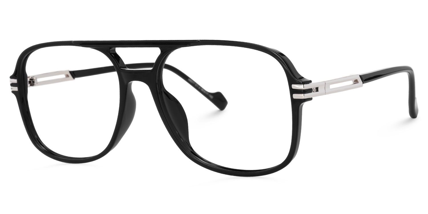 Square Nyawa Black Glasses deals -Zeelool Glasses1
