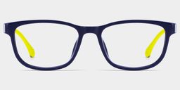 Robin Rectangle Black Yellow Glasses0