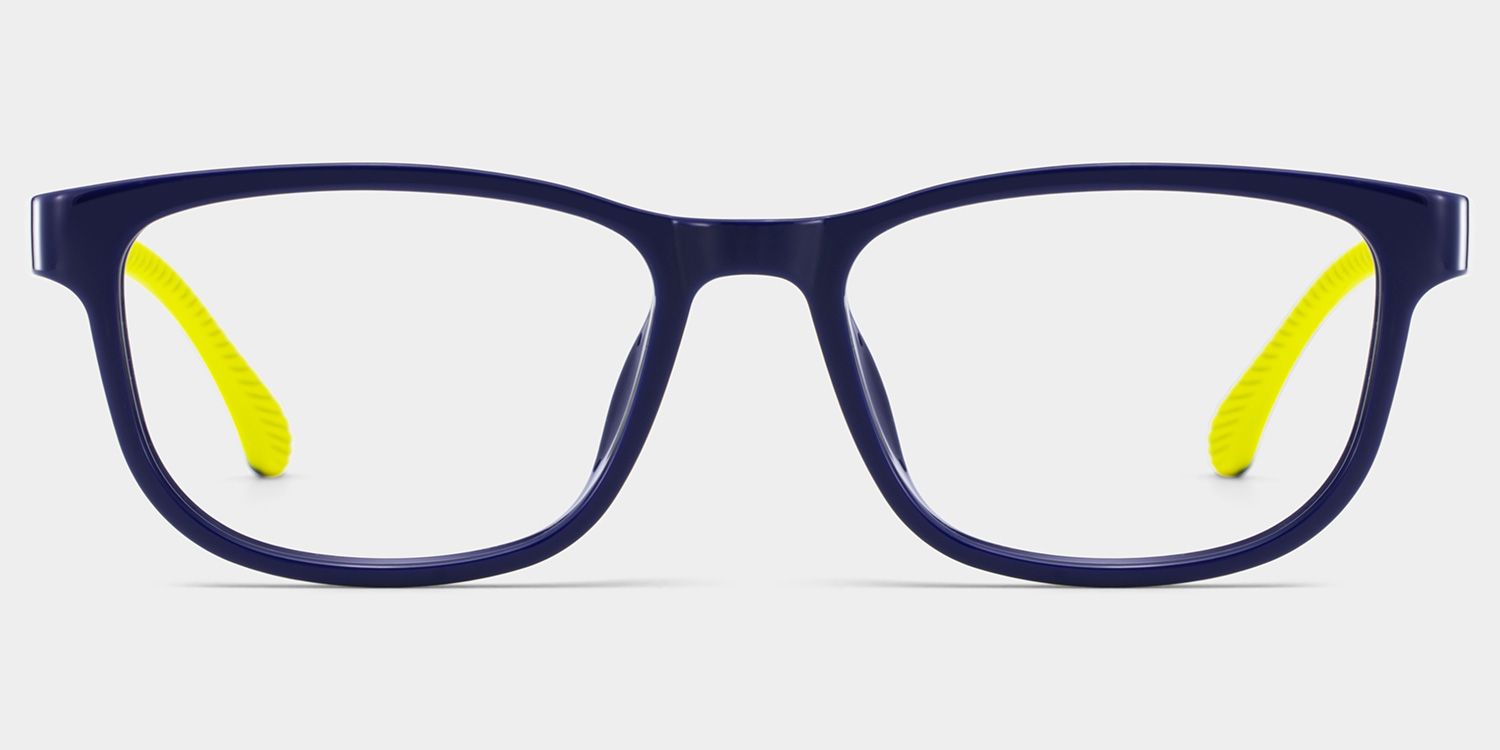 Robin Rectangle Black Yellow Frame Eyeglasses for Pre-tweens0