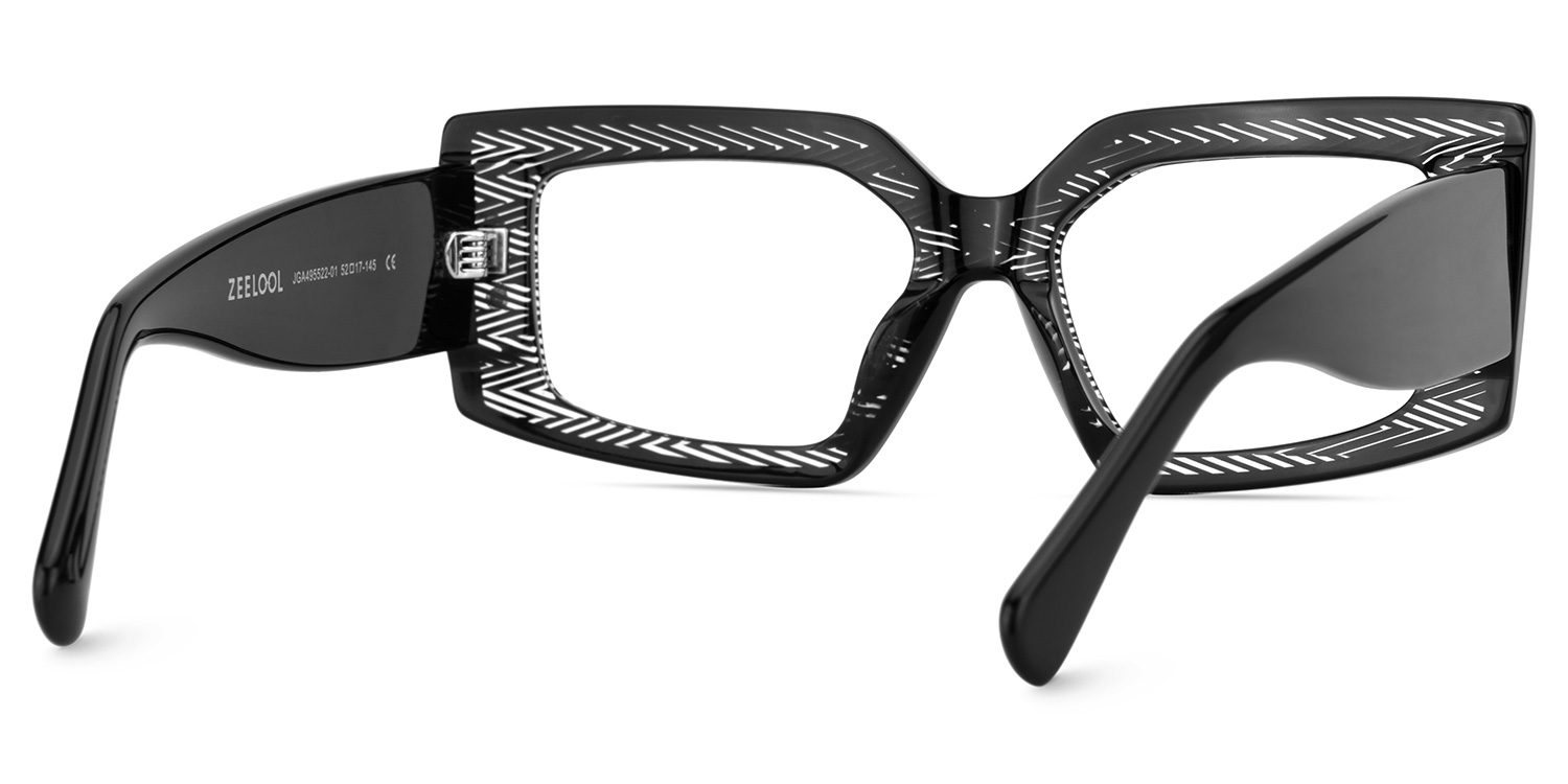 Jonas Rectangle Black Glasses5