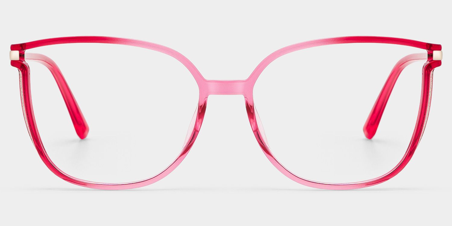 Rodz Square Red Eyeglasses and Thin Glasses Frames0