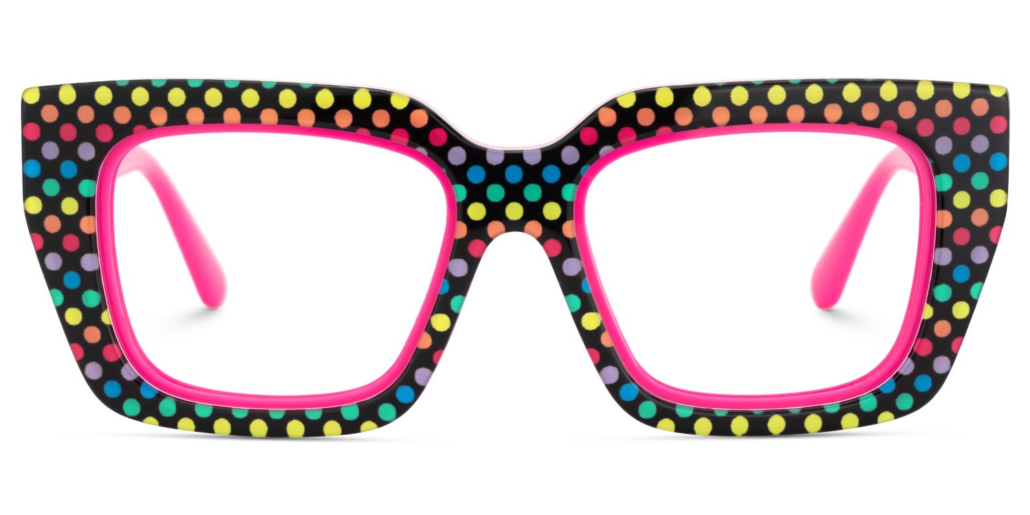 Kent Acetate Rainbow Frame Glasses with Square Shape | ZEELOOL Canada2