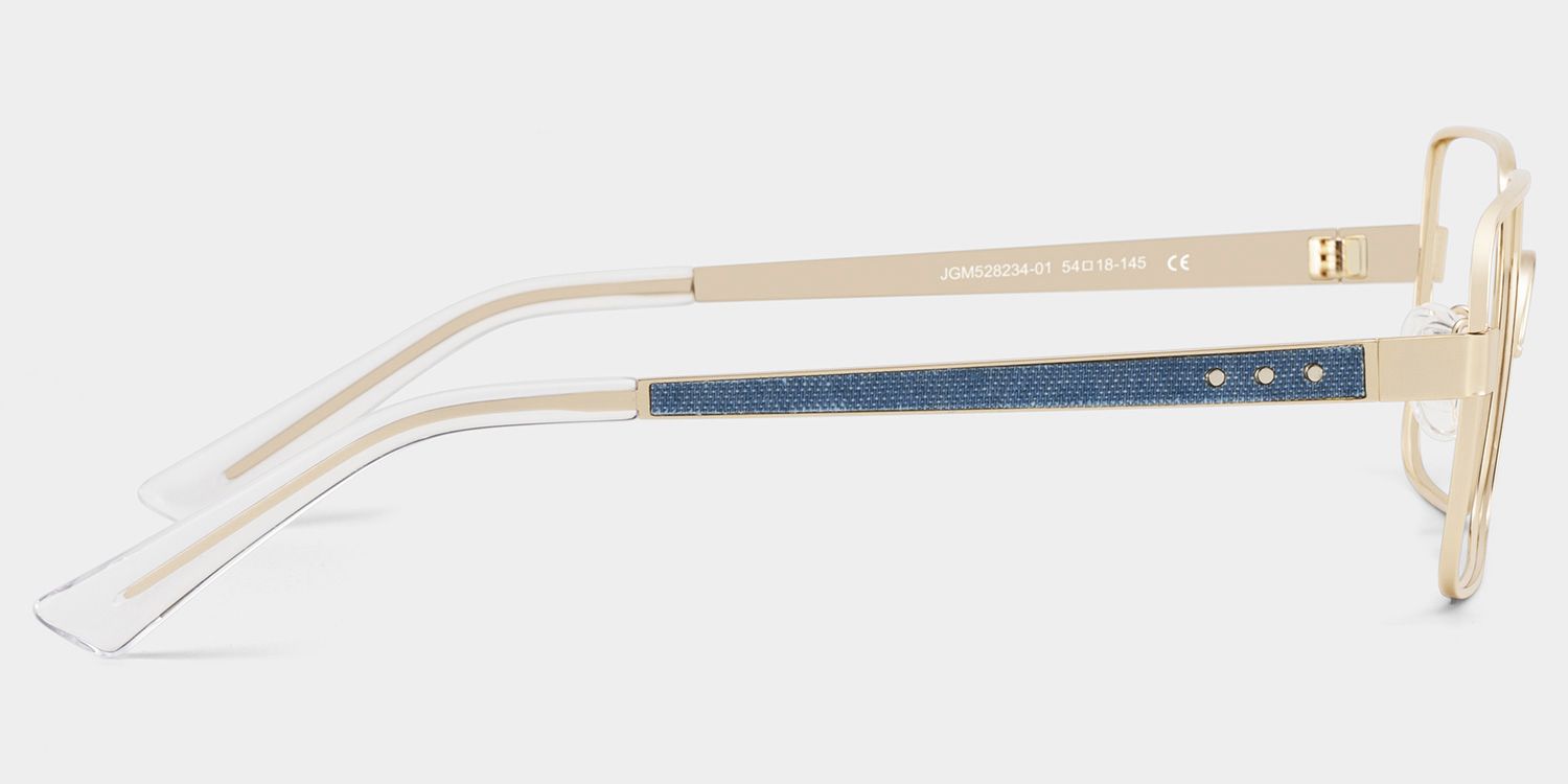 Gavin Eyeglasses in Rectangle Gold Frame | ZEELOOL Canada4