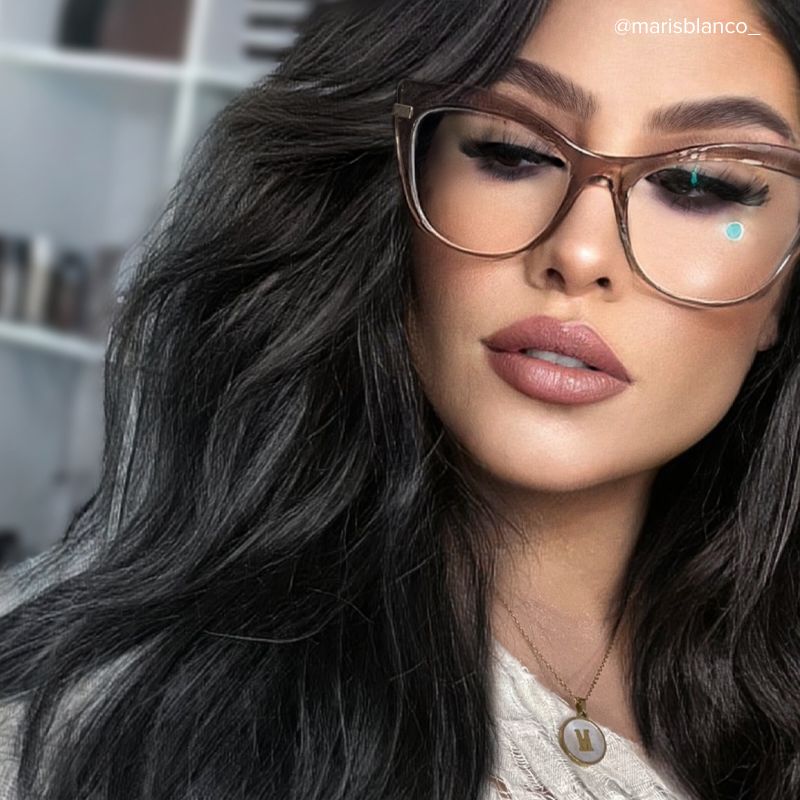 Indira Cat Eye Beige Glasses | ZEELOOL Canada5