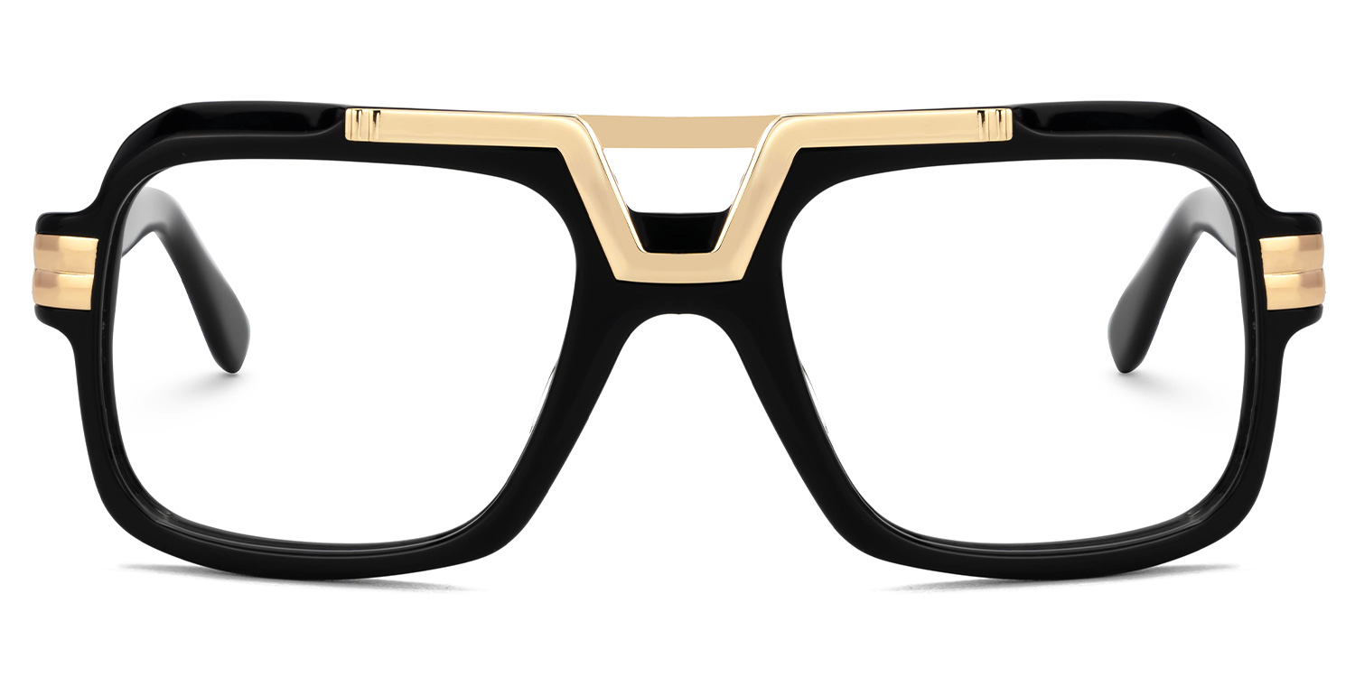 Croswell Acetate Aviator Black Frame Glasses | ZEELOOL Canada0