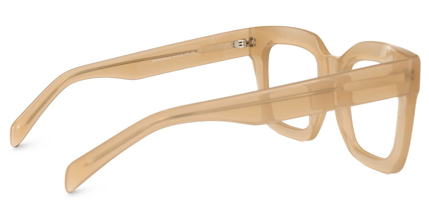 Trinity Square Beige Glasses | ZEELOOL Canada3