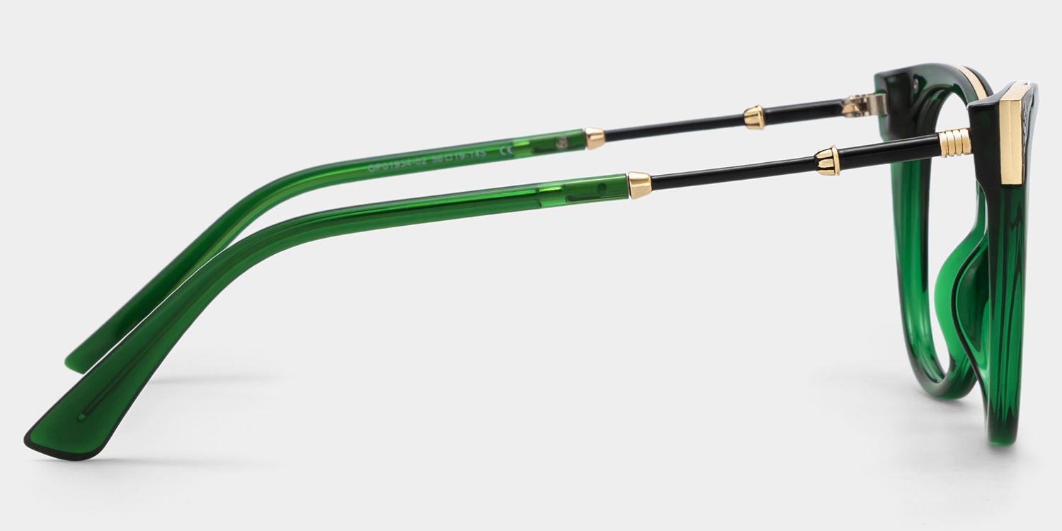 Dalton Cat Eye Dark Green Frame Glasses | ZEELOOL Canada3