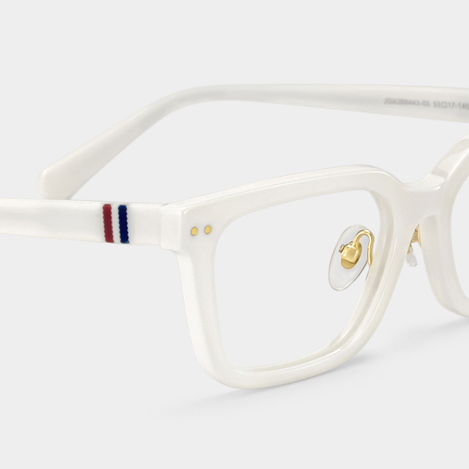 Remy White Rectangle Glasses | Clean Athleisure Style4