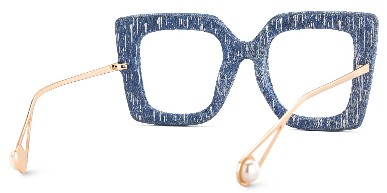 Latanya Denim Navy Blue Glitter Glasses5
