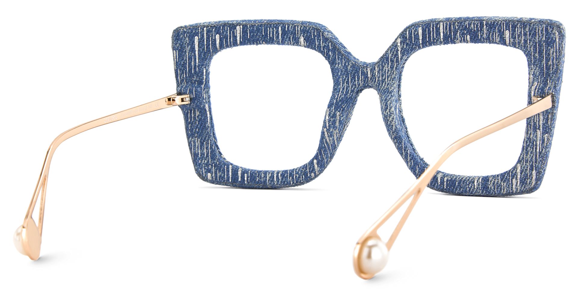 Latanya Denim Navy Blue Glitter Glasses5