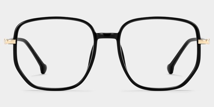 Joana Black Geometric Glasses