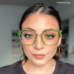 Martine Green Square Glasses4