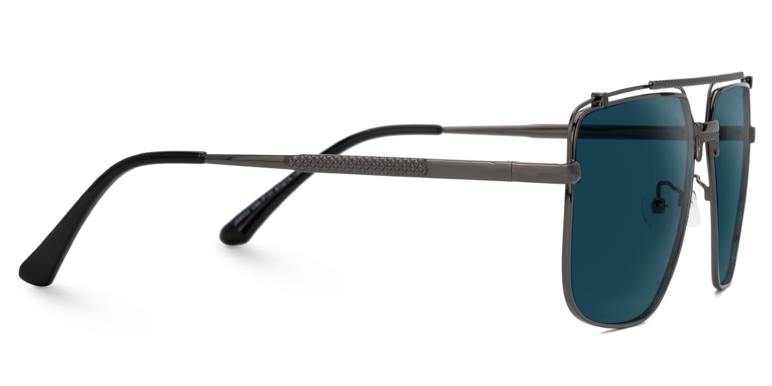 Arellano Metal Matte Gray Frame Sunglasses with Aviator Shape | ZEELOOL Canada3