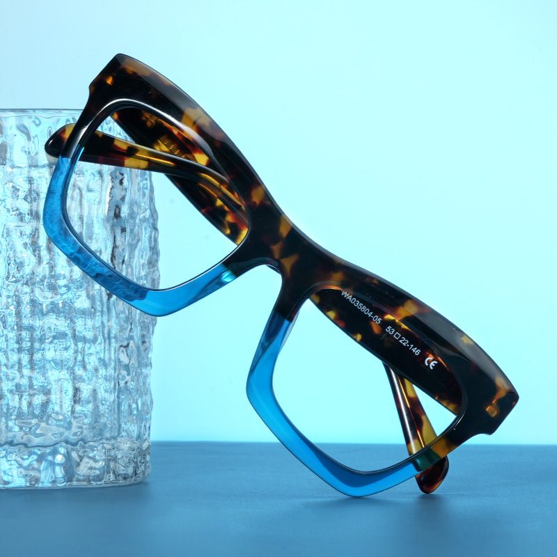 Benitez Square Blue-Tortoise Frame Glasses | Zeelool1