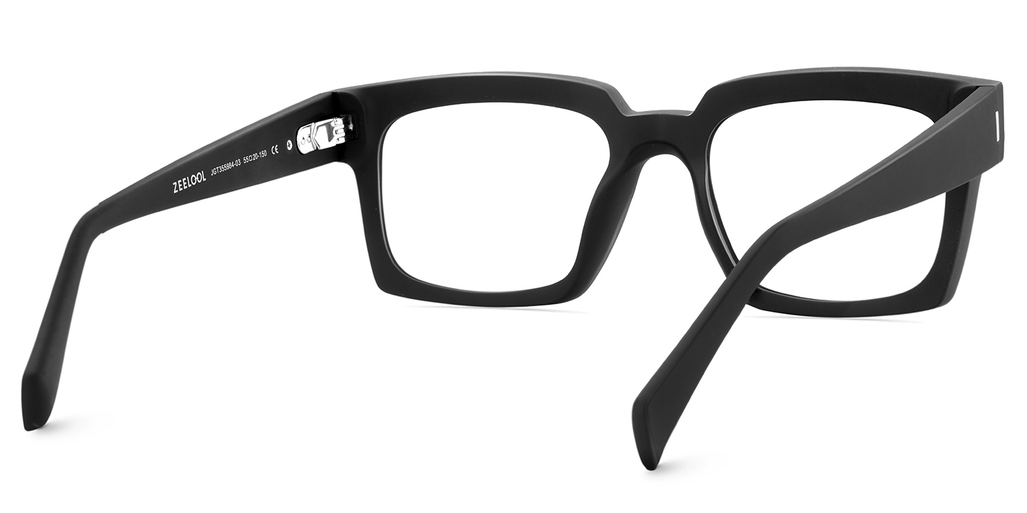 Amadeo TR90 Rectangle Black Frame Glasses | ZEELOOL Canada5