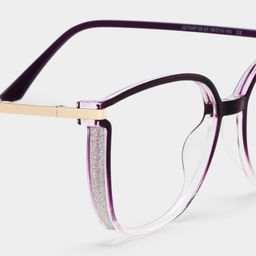 Rodz Square Purple Clear Glasses4