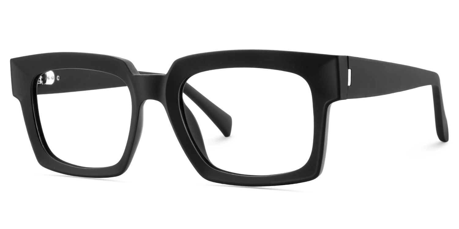 Amadeo Rectangle Black Glasses3