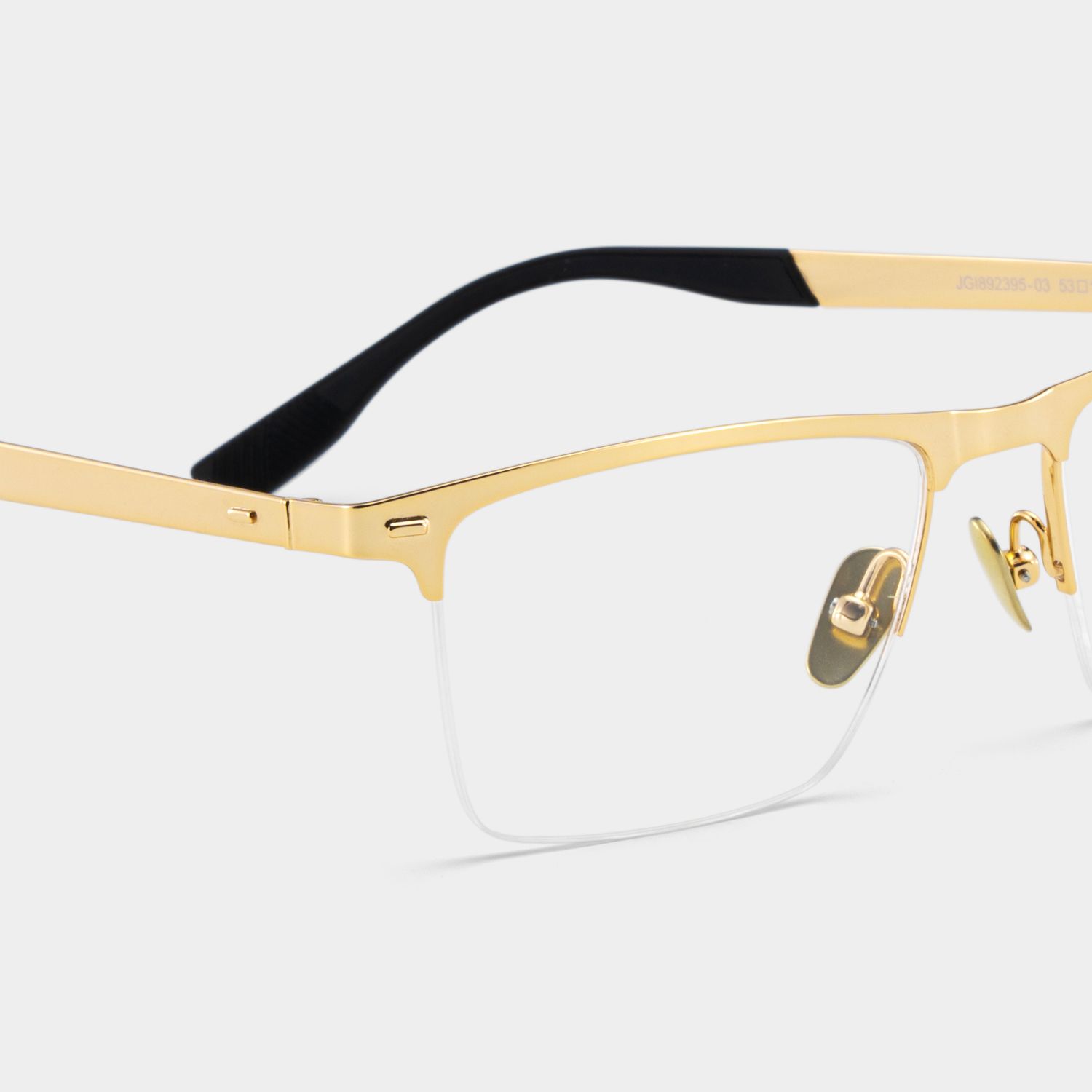 Browline Gold Eyeglasses- Brock Titanium Frame Glasses7