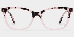 Bella Pink Tortoise Rectangle Glasses1