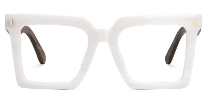 Pierre White Square Glasses