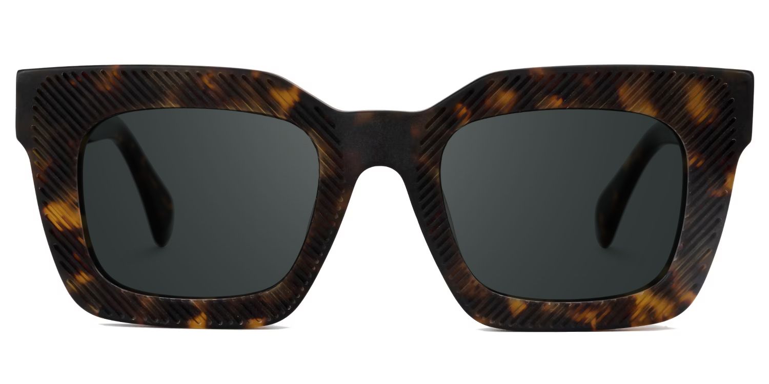 Keisa Tortoise Rectangle Polarized Sunglasses for Driving | ZEELOOL CA0