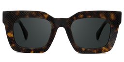 Keisa Square Tortoise Glasses0