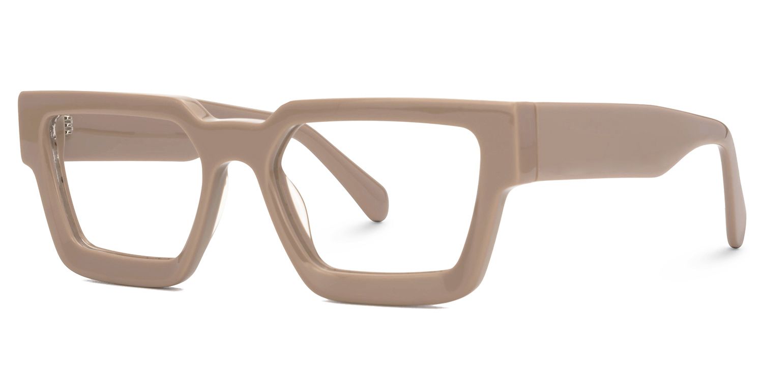 Gabriela Acetate Rectangle Brown Frame Glasses | ZEELOOL Canada1