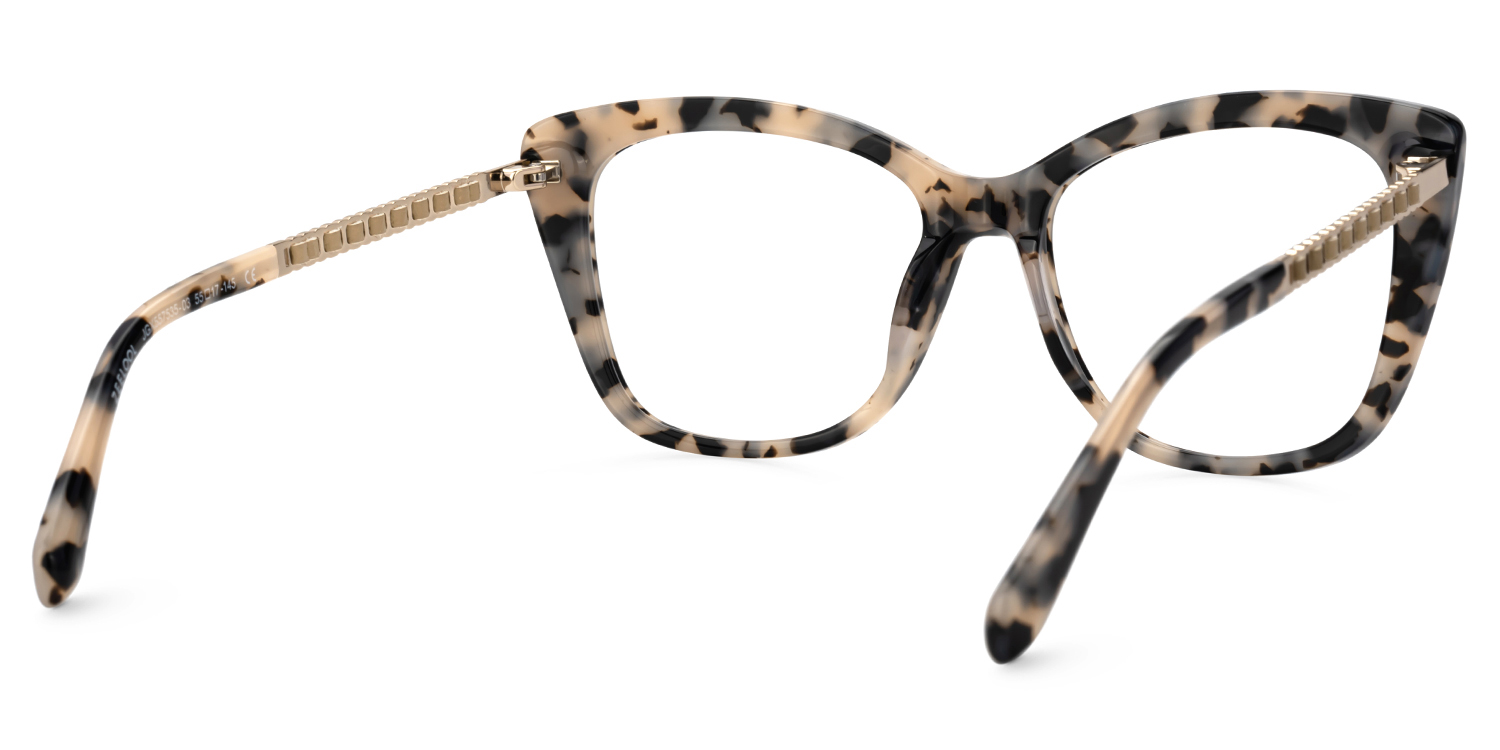 Deangela Tortoise shell Glasses With Metal Arms  | ZEELOOL Canada4