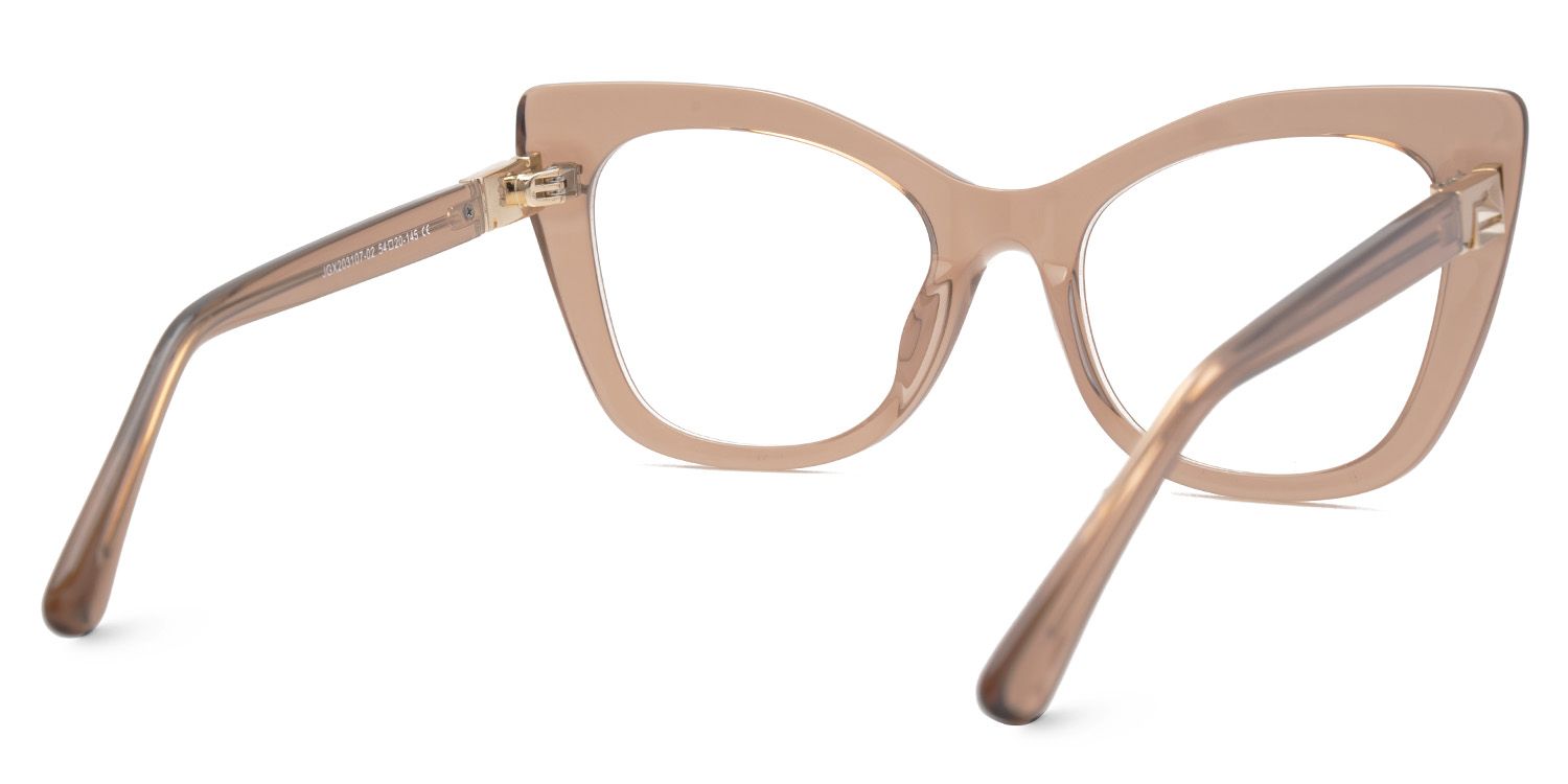 Beige Full rim Square Eyeglasses -Vela on Sale | ZEELOOL Canada3