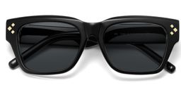 Marlowe Rectangle Black Polarized Sunglasses1