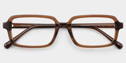 Danielle Brown Rectangle Glasses2