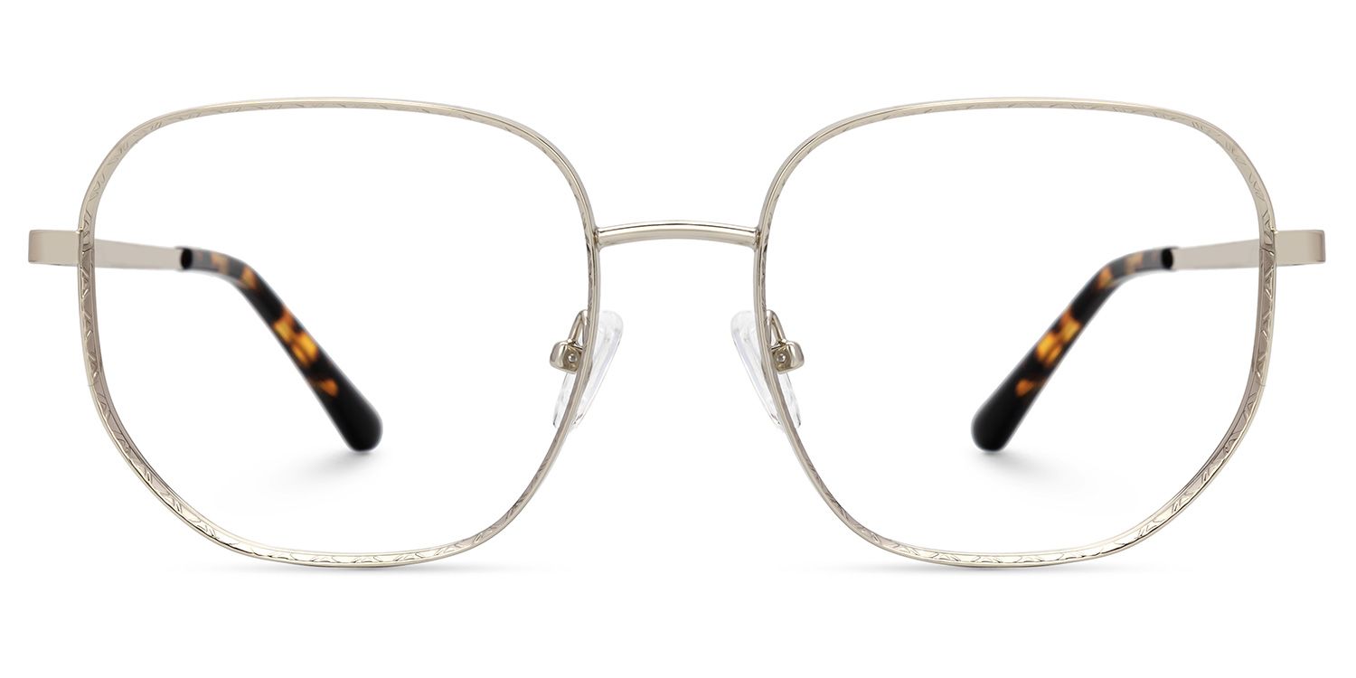 Steeve Metal Square Silver Frame Glasses | ZEELOOL Canada0