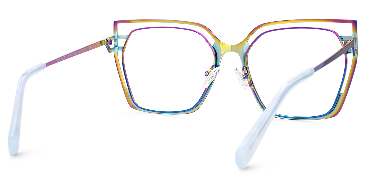 Quinn Iridescent Geometric Glasses on Sale | ZEELOOL Canada3
