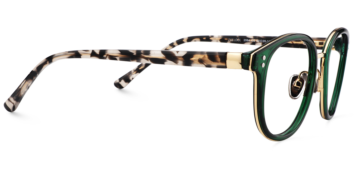 Matthew Round Green Glasses | ZEELOOL Canada4