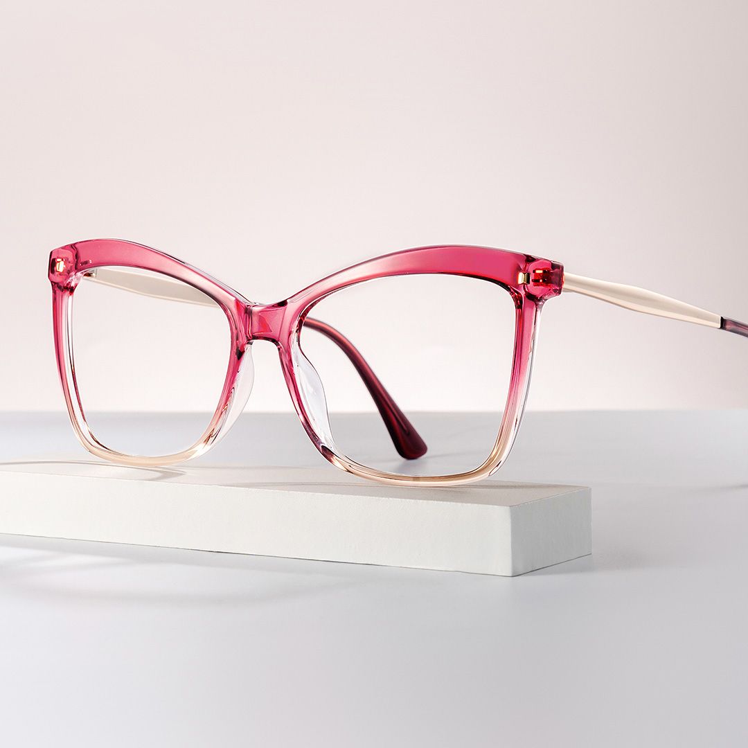 Butterfly Frame With Pink Gradient Brown for Isaebella Glasses | ZEELOOL Canada0
