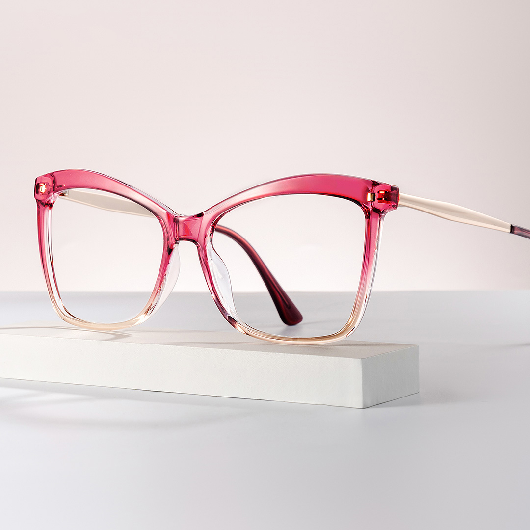 Butterfly Frame With Pink Gradient Brown for Isaebella Glasses | ZEELOOL Canada0