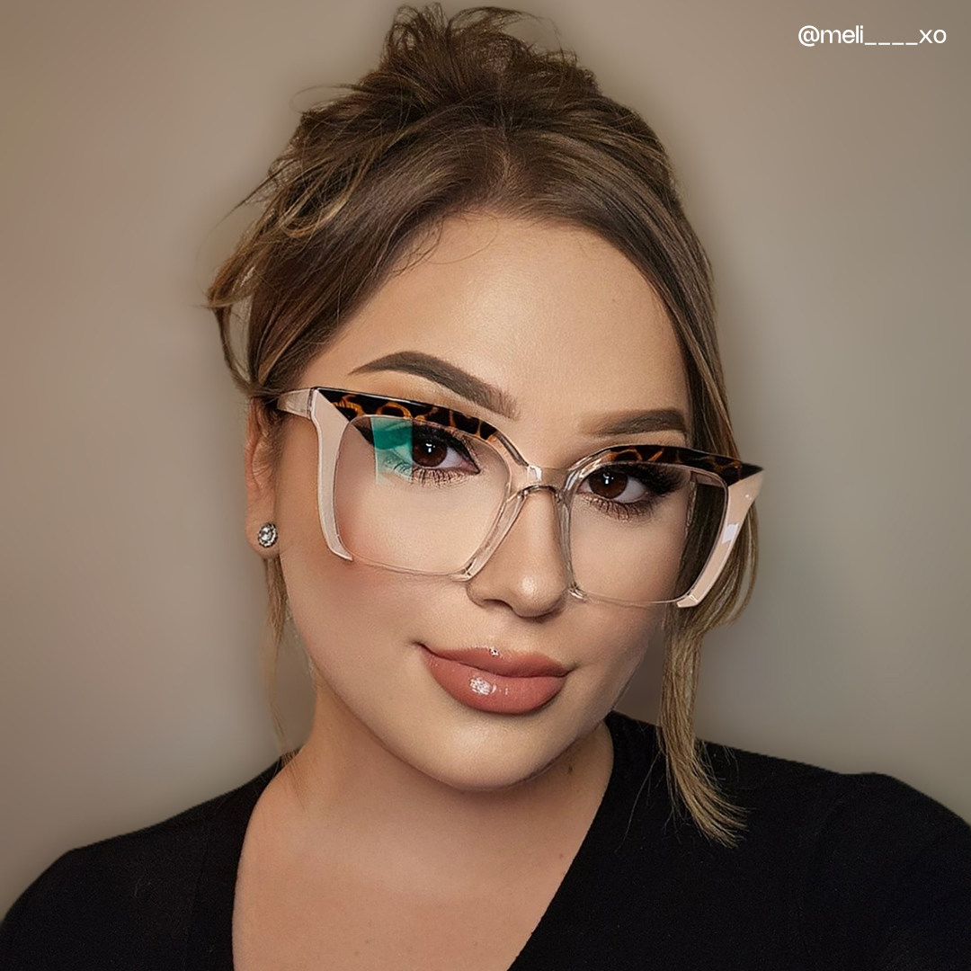 ZEELOOL Misty Square Pink Glasses