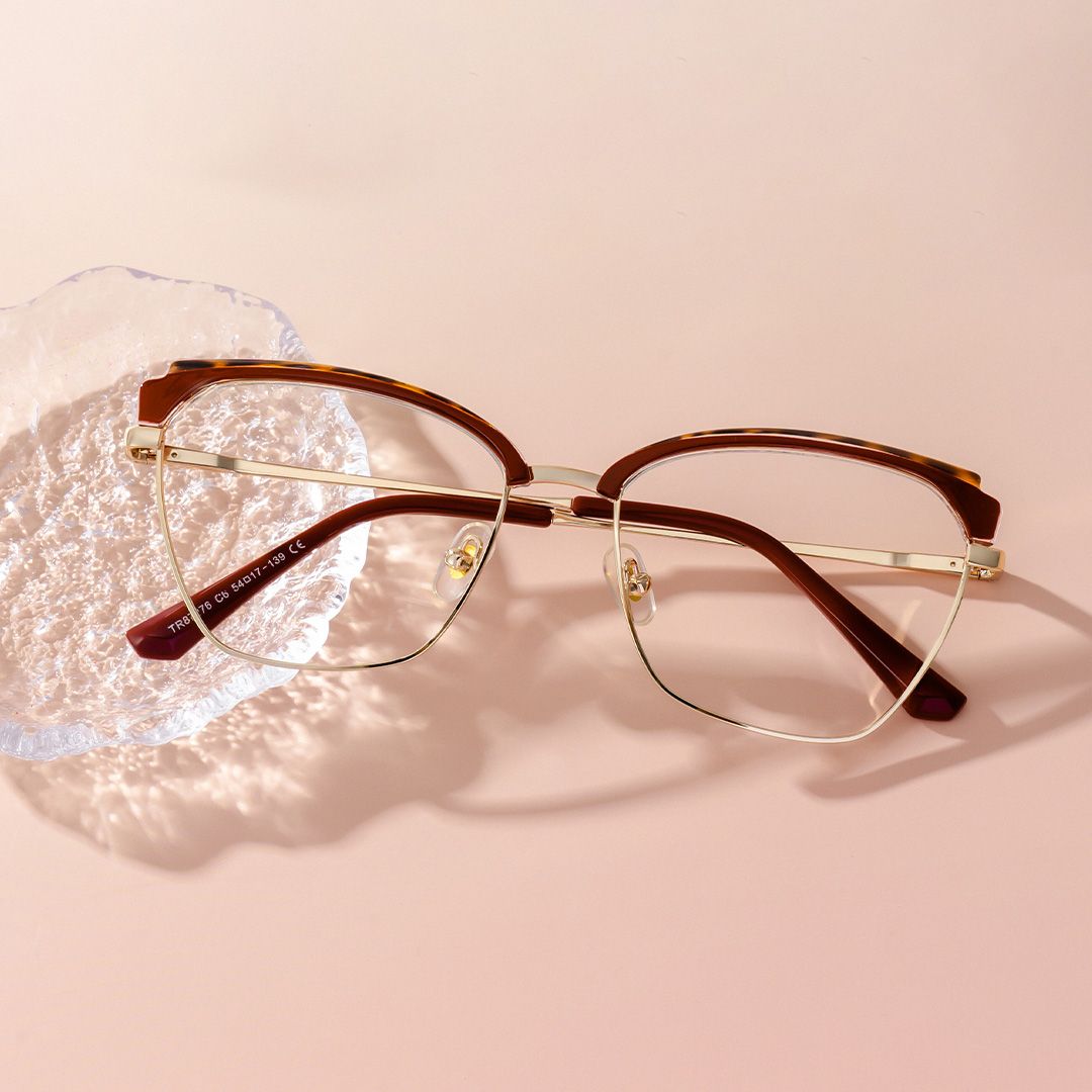 Phoebe Browline Red Frame Eyeglasses for Woman| ZEELOOL Canada0