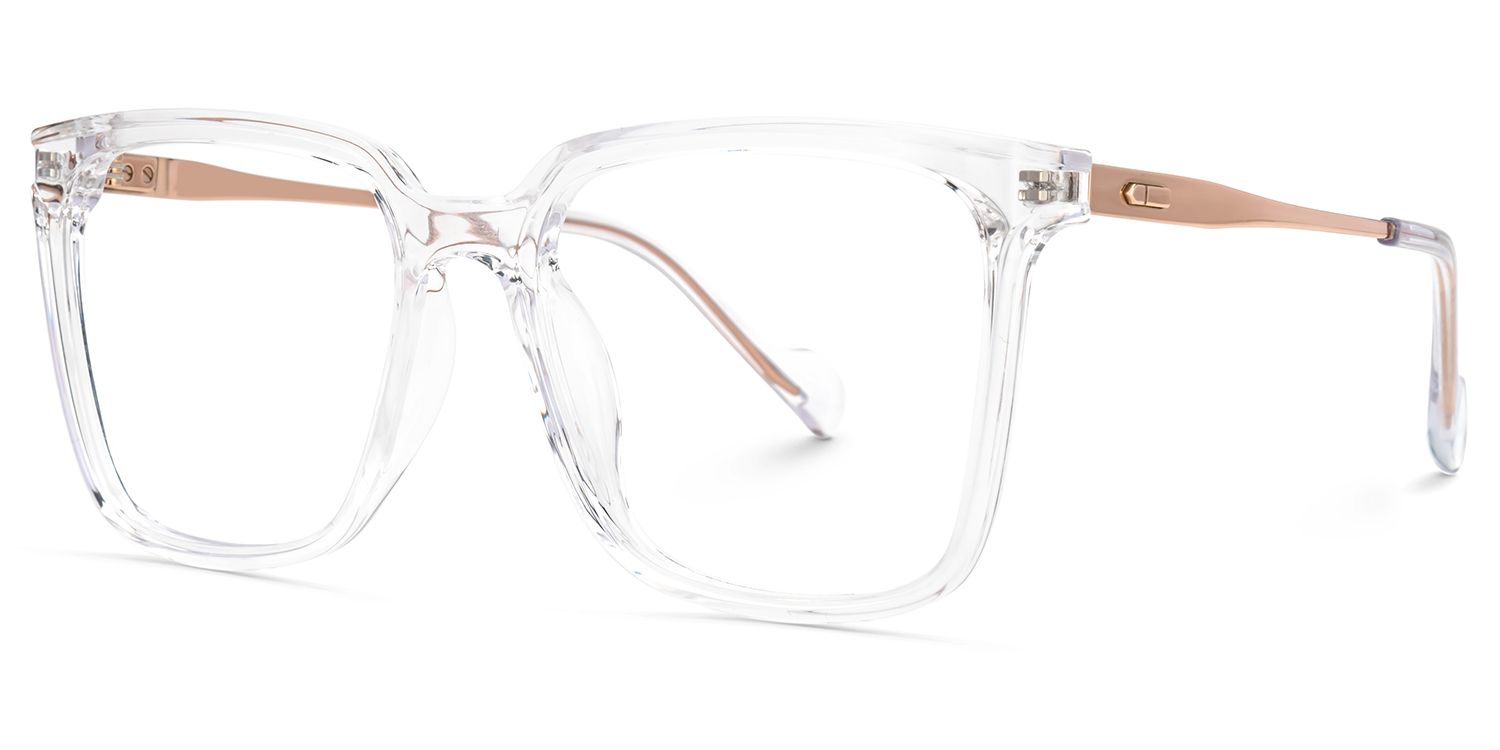 Thin Clear Frame Glasses With Square Shape2
