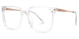 Zeyna Square Clear Glasses2